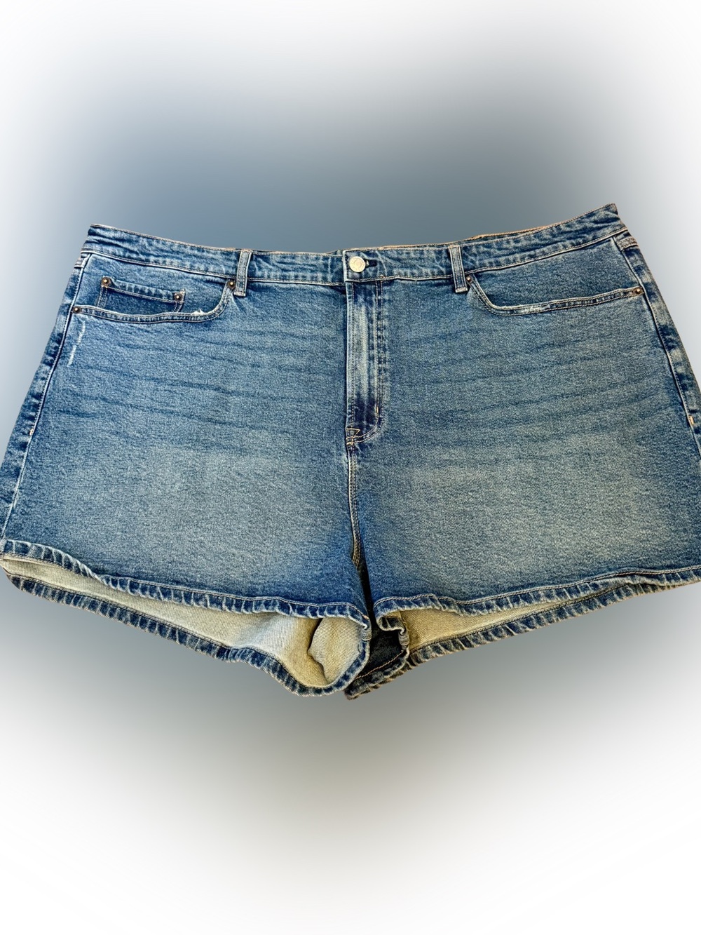 torrid Light Blue High-Rise Denim Shorts